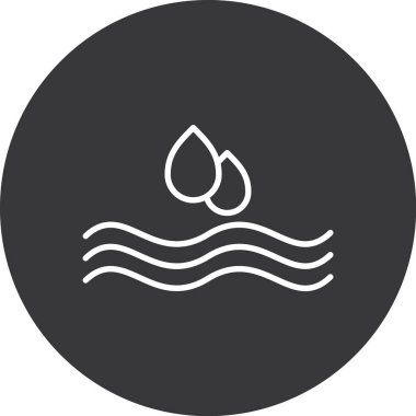 vektör su simgesi illüstrasyonu