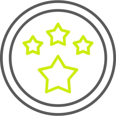 Yuvarlak vektör yıldız simgesi