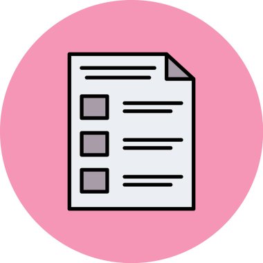 Bir belge simgesinin vektör illüstrasyonu