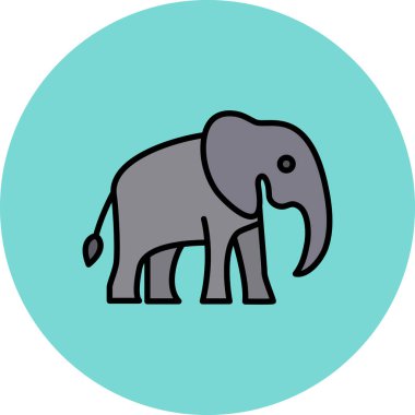 Fil. Web simgesi basit illüstrasyon