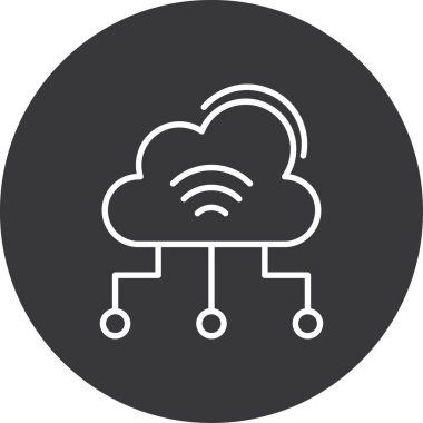 bulut bağlantı hattı vektör simgesi tasarımı