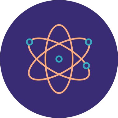 atom. Web simgesi basit illüstrasyon