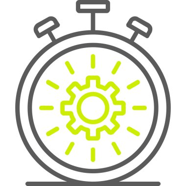 Bir saat simgesinin vektör illüstrasyonu