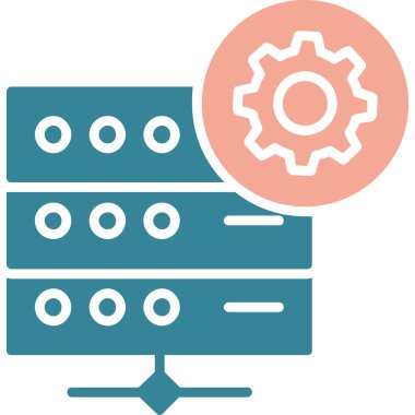 Sunucu. Web simgesi basit illüstrasyon