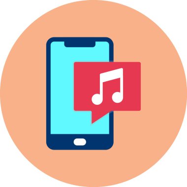 mobil müzik çalar vektör çizimi
