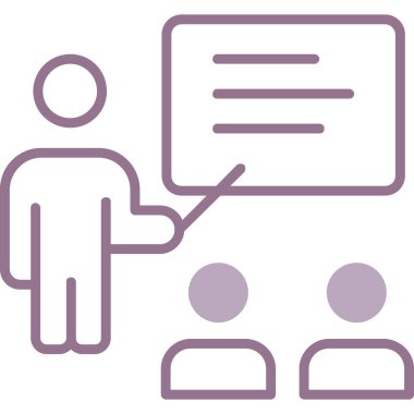 iş toplantısı simgesi, vektör illüstrasyonu