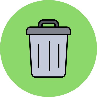 Çöp kutusu vektör illüstrasyonuName