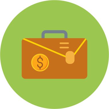 Çuval & sikkeler için İş Yönetimi Düz simgesi