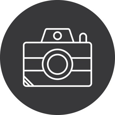 Kamera. Web simgesi basit illüstrasyon