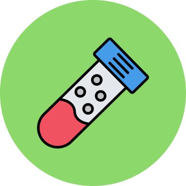 Test tüpü simgesi. vektör illüstrasyonu