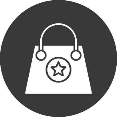 Alışveriş poşeti simgesi, illüstrasyon, vektör