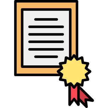 Sertifika simgesi. Basit tasarım