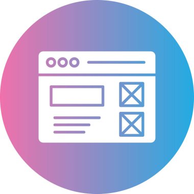 tarayıcı simgesi vektör illüstrasyonu