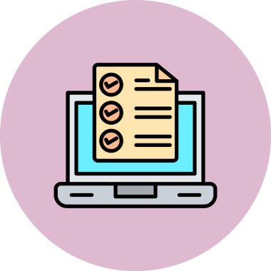 Belge simgesinin vektör illüstrasyonu