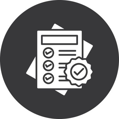 Kontrol listesi simgesinin vektör illüstrasyonu