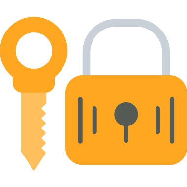 asma kilit ikon vektör çizimi