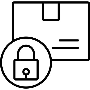 Kilit. Web simgesi basit illüstrasyon