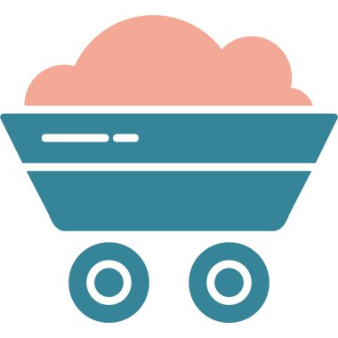 El arabası. Web simgesi basit illüstrasyon