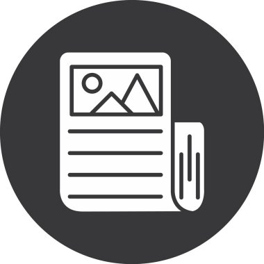 belge simgesi. Web için basit kağıt vektör simgesi çizimi