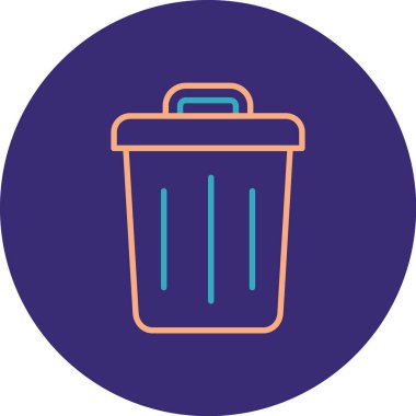 Çöp kutusu. Web simgesi basit illüstrasyon