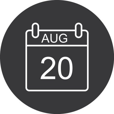 Takvim simgesinin vektör illüstrasyonu