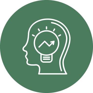 beyin ikonu vektör illüstrasyonu