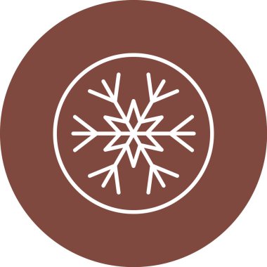 Bir kar tanesi simgesinin vektör çizimi