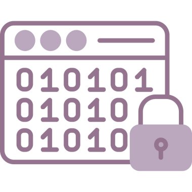 Siber Güvenlik düz vektör simgesi.