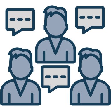 Buluşma ikonu, vektör illüstrasyonu. düz dizayn