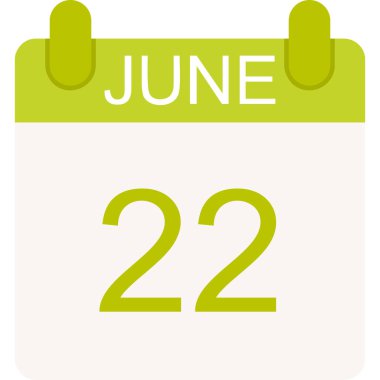 Haziran 20 - takvim simgesi - vektör illüstrasyonu