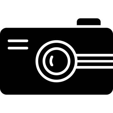 Bir kamera simgesinin vektör illüstrasyonu