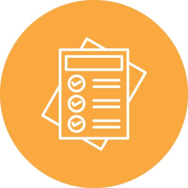 Kontrol listesi simgesi vektör illüstrasyonu