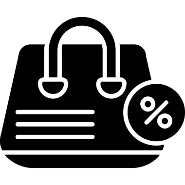 alışveriş çantası indirim simgesi