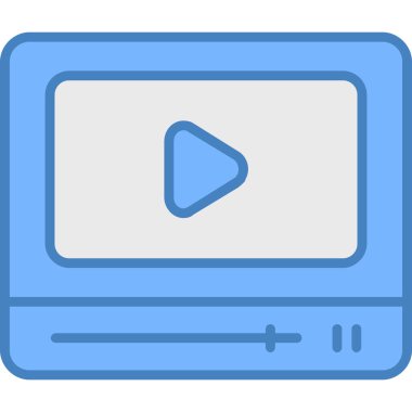 Simgeyi çal. Çizgi oyun vektör işareti. beyaz arkaplanda izole edilmiş düz biçim