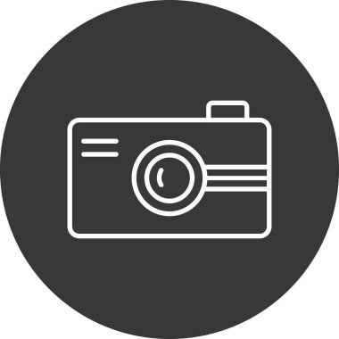 kamera düz vektör simgesi