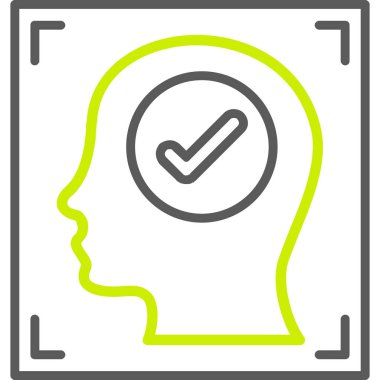 Çerçevedeki beyin vektör simgesi