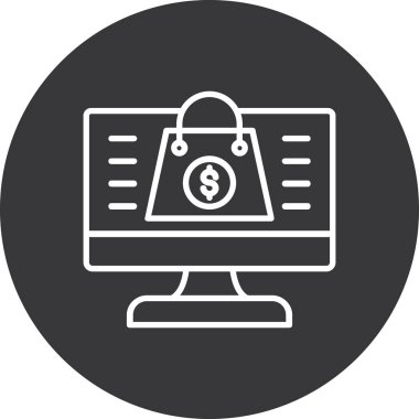 dolar sembollü dizüstü bilgisayar vektör illüstrasyon tasarımı