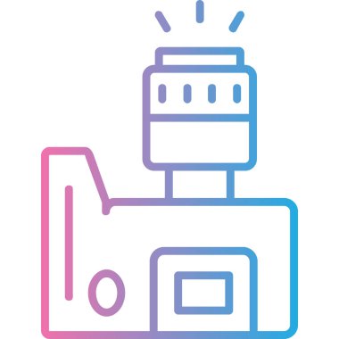 Yazıcı simgesi vektör illüstrasyonu