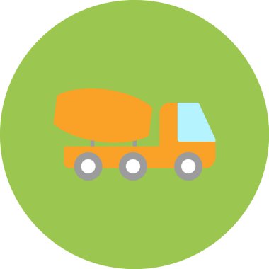 Bir traktör simgesinin vektör illüstrasyonu