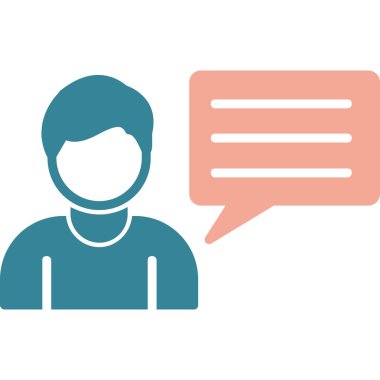 Konuş. Web simgesi basit illüstrasyon