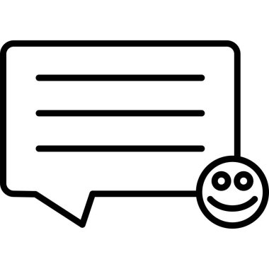 Sohbet simgesi, satır vektör çizimi tasarımı