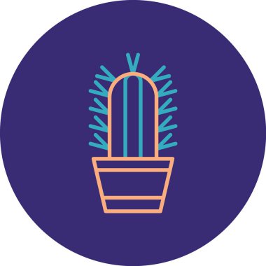 Kaktüs Simgesi, vektör illüstrasyonu