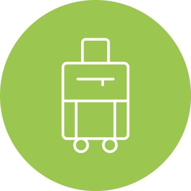 bagaj vektörü ince çizgi simgesi