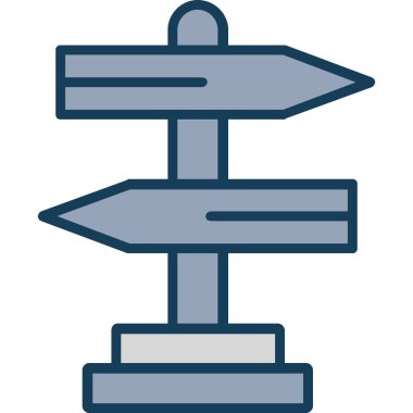 Yön ok ikonu vektör illüstrasyonu