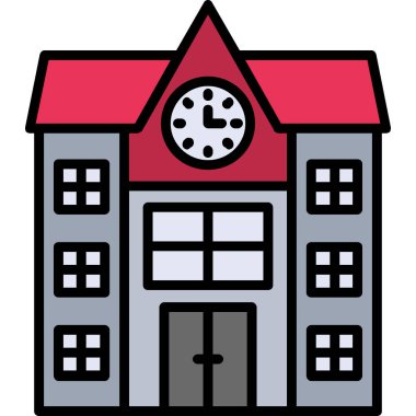 bina binası simgesi - taslak biçimi