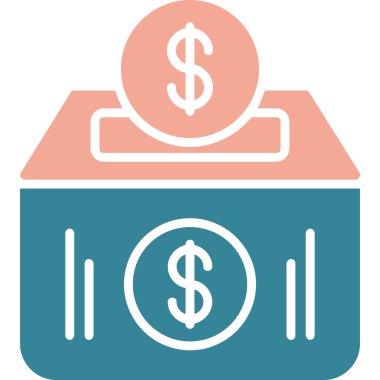 Para çantası ikonu. vektör illüstrasyonu