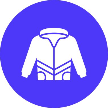 Mavi ceketli bir kadının vektör çizimi