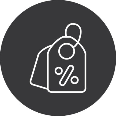 Bir alışveriş poşeti simgesinin vektör çizimi