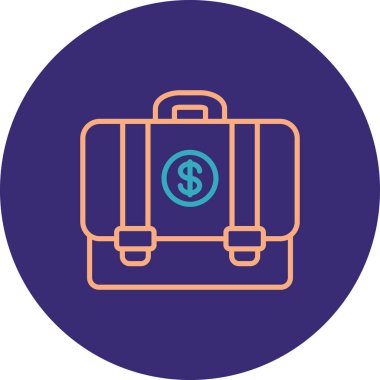 Bavul. Web simgesi basit illüstrasyon