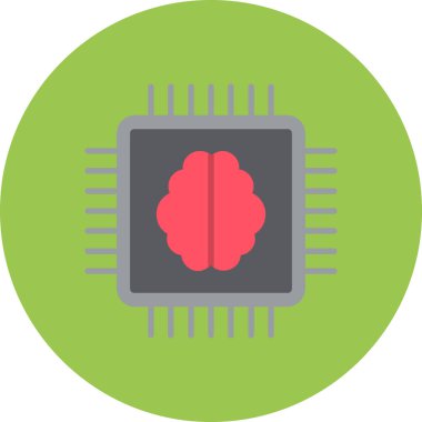 beyin vektör simgeleri yuvarlak simge tasarımı